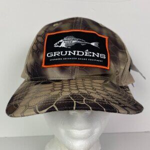 Grundens Trucker Hat Cap Kryptek Highlander Scales Camo Snapback Fishing Patch